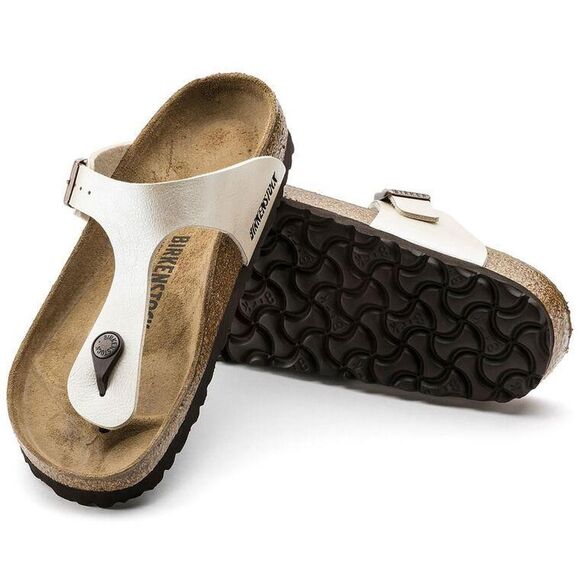 NWT Birkenstock Gizeh Birko-Flor - Graceful Pearl White Size 38 (7) - Picture 1 of 8